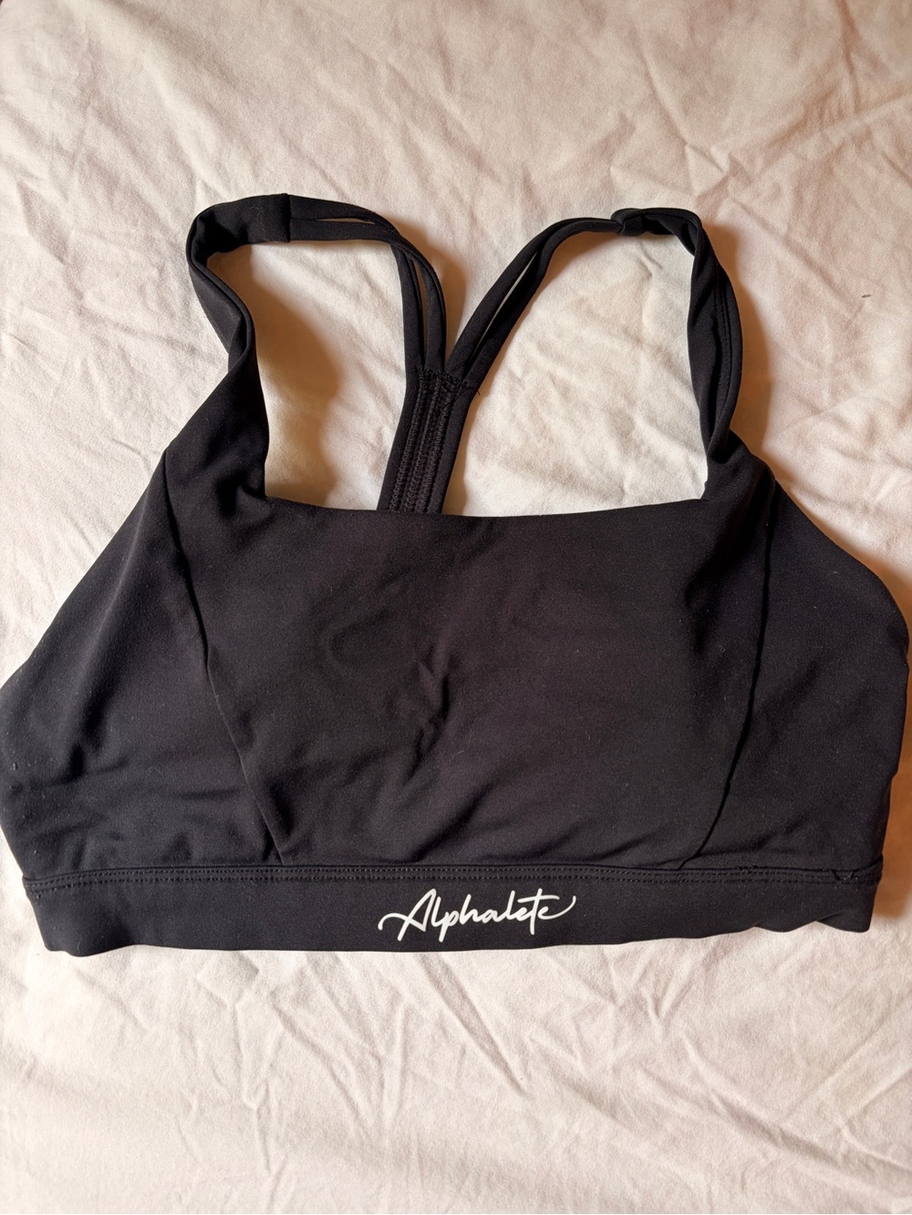 Alphalete Black pulse kinetic  Sports Bra